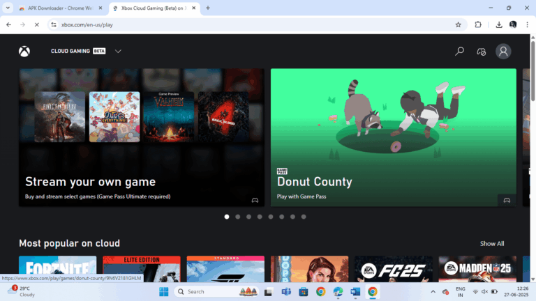 Xbox cloud gaming