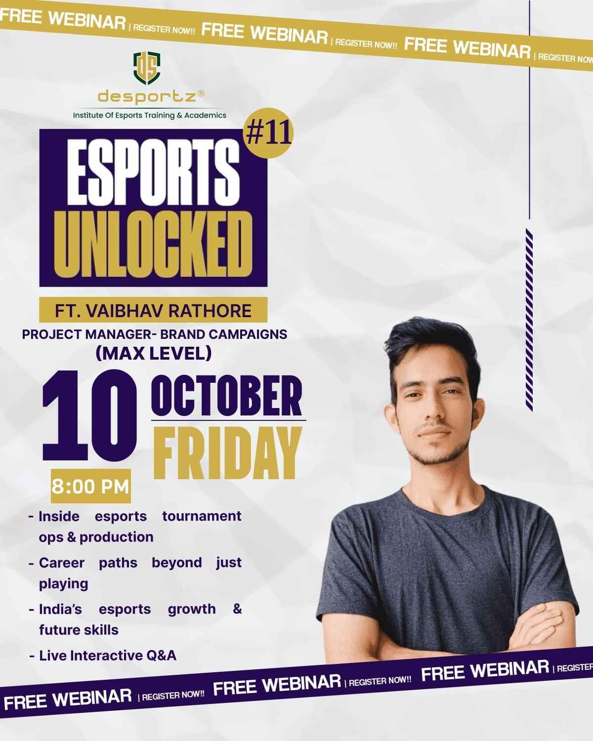 desportz webinar by vaibhav rathore - vadodara, gujarat, India