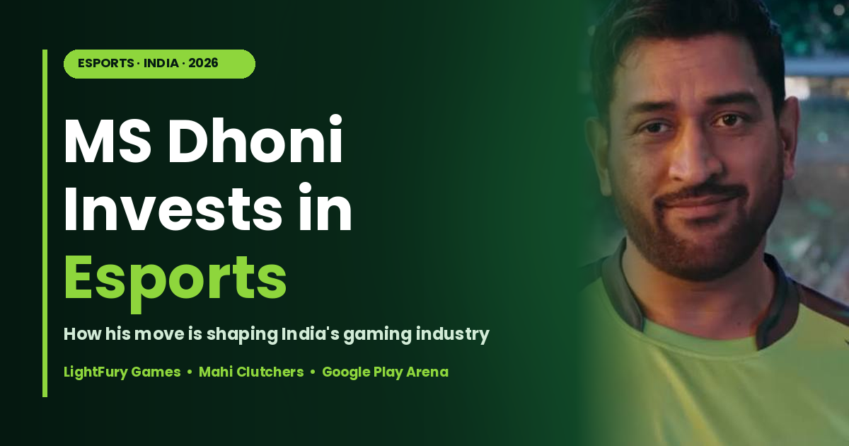 MS Dhoni invests in esports